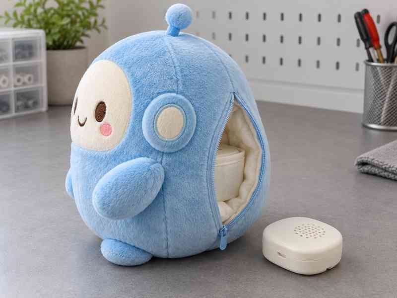 02-08 Electronic Functional Plush Sky Blue Robot Plush With Sound Module-10