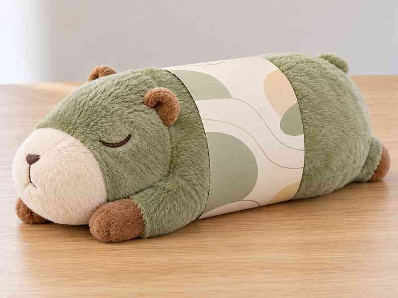 05-02 Belly Band Packaging Development Sage capybara plush with geometric belly band-4