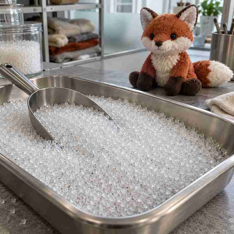 Ewintoys 04-03 Weighted Beads Filling Materials Translucent weighted beads with plush fox-4