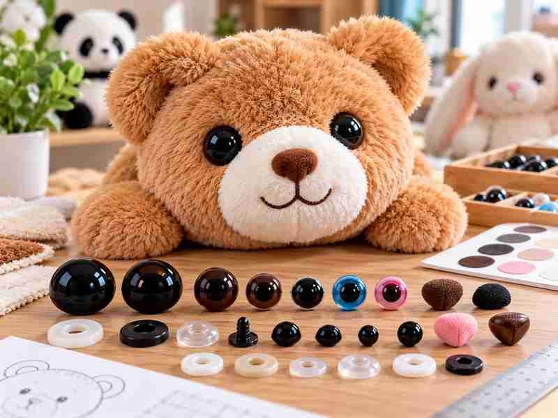 Ewintoys 07-01 Plush Accessories Fit Guide Teddy Bear Craft Eye and Nose Showcase Plastic Eyes Noses