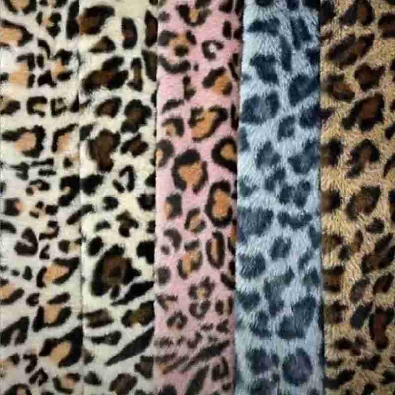 Printed Velboa Fabric Material 13